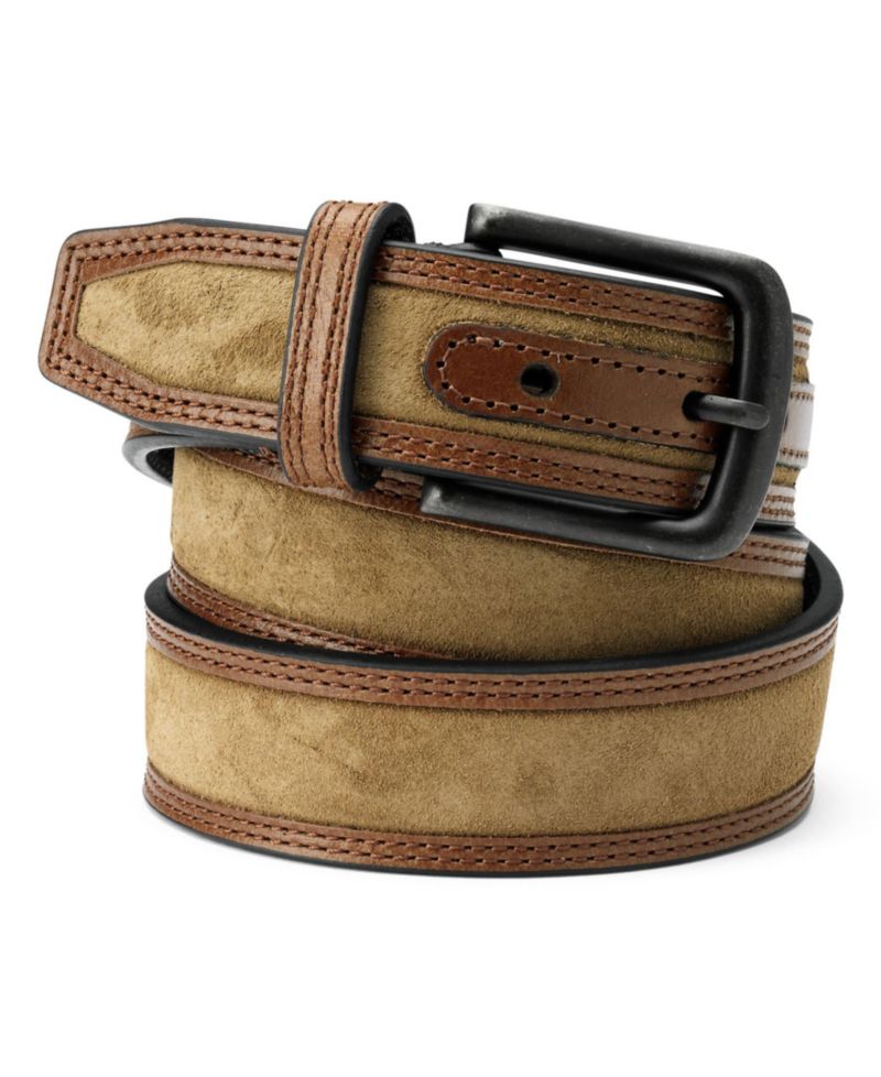 Big & Tall Rugged Leather Antique Brass Belt