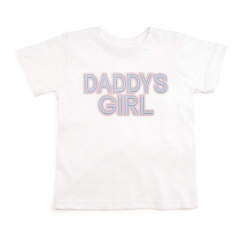 Little Girls Daddy's Girl Patch Short Sleeve T-Shirt