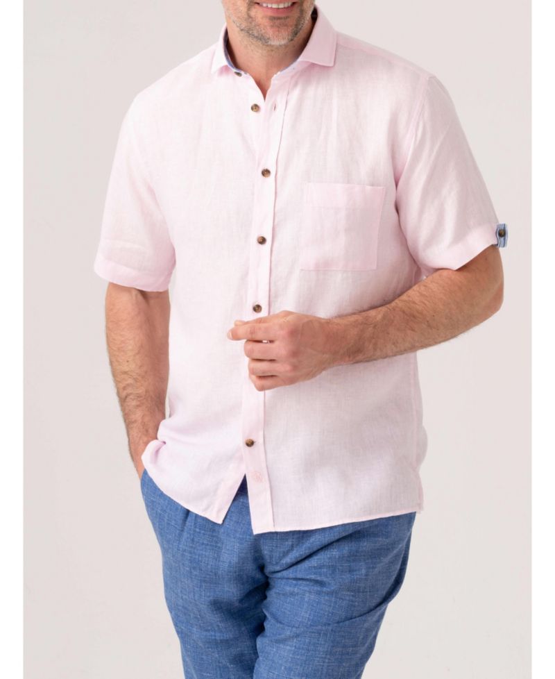 Men's Short Sleeve Linen Shirt