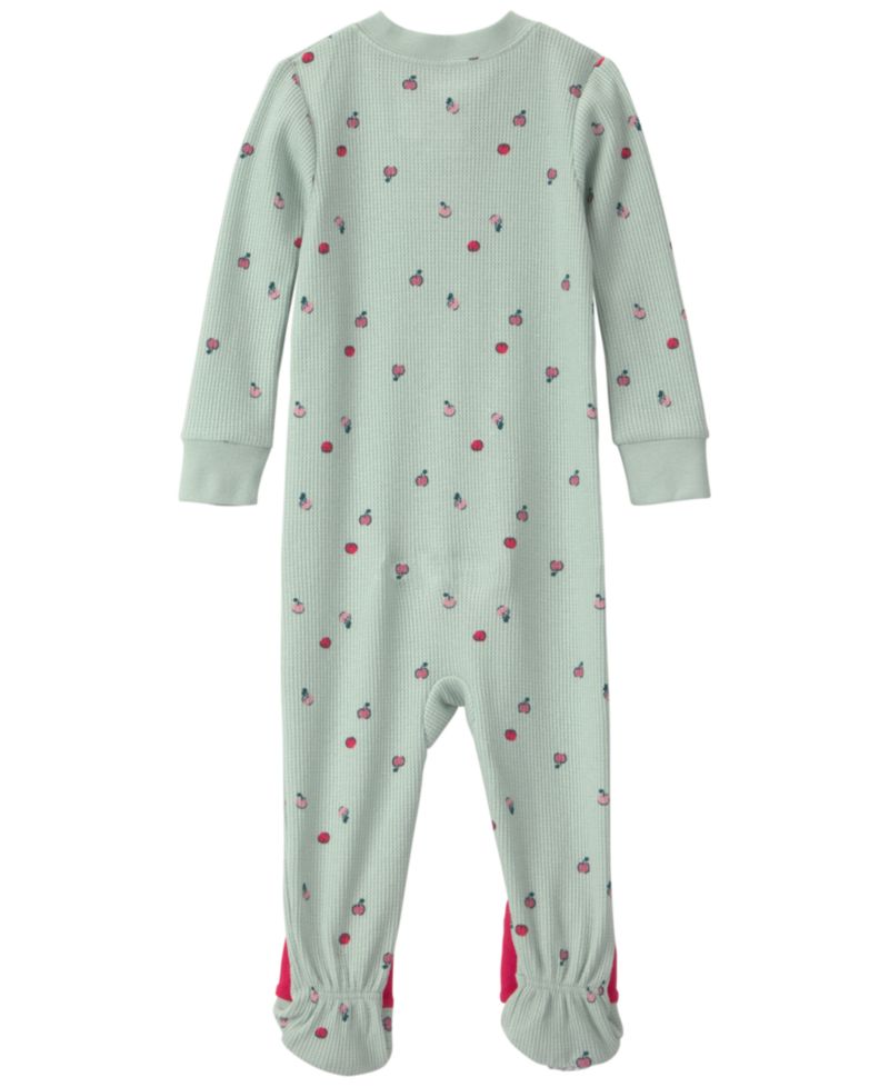 Baby Girls' Apple Thermal Long-Sleeve Footed Pajama