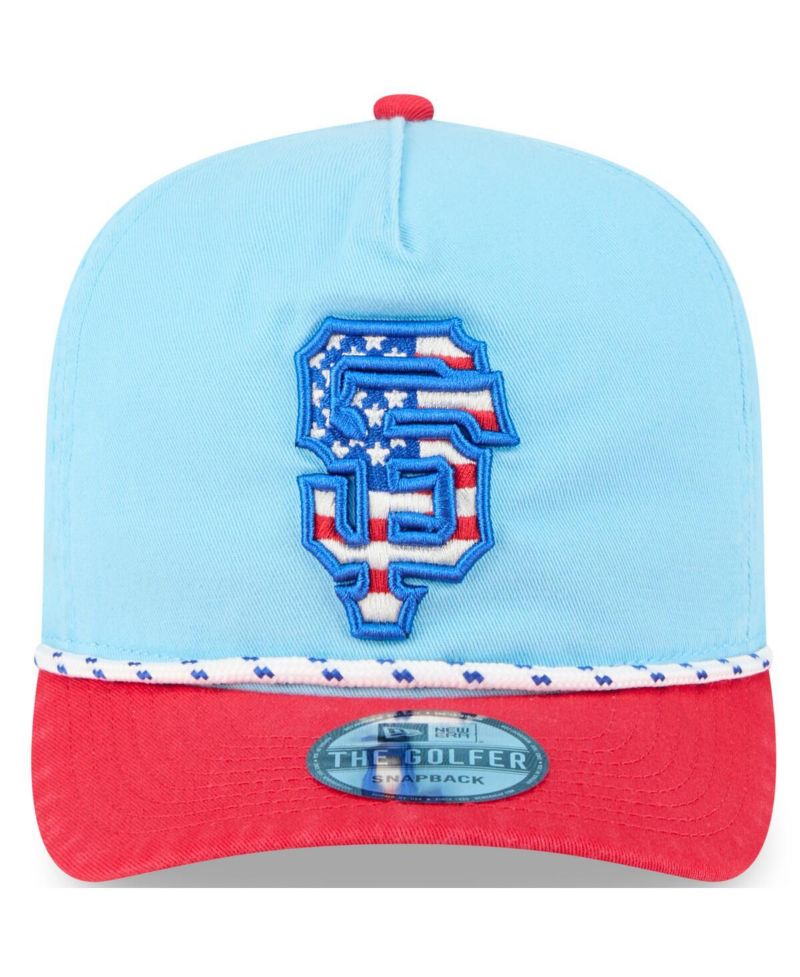 Men's Light Blue/Red San Francisco Giants 2025 Fourth of July Golfer Snapback Hat