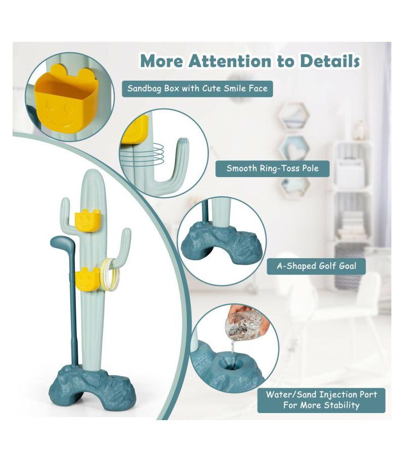 3 in 1 Toddler Sports Activity Center with Golf and Ring Toss