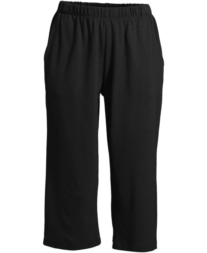 Women's Sport Knit High Rise Elastic Waist Capri Pants