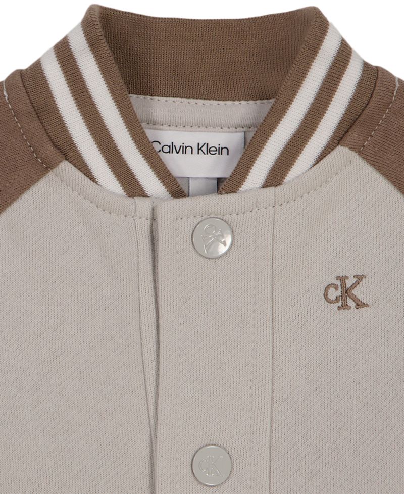 Baby Boys' Fleece Baseball Jacket, Bodysuit and Cargo Jogger Pants, 3-Piece Set