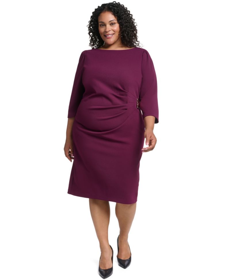 Petite Boat Neck Sheath Dress