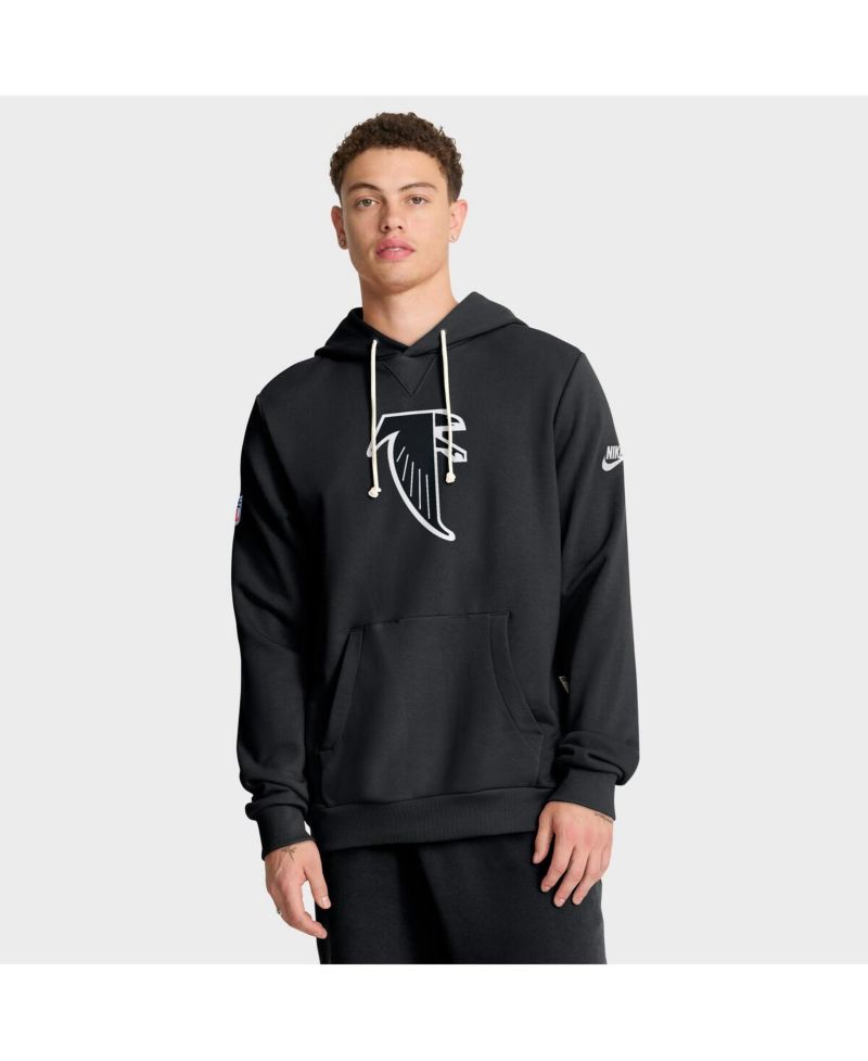 Men's Black Atlanta Falcons Sideline Offensive Set Play Performance Pullover Hoodie