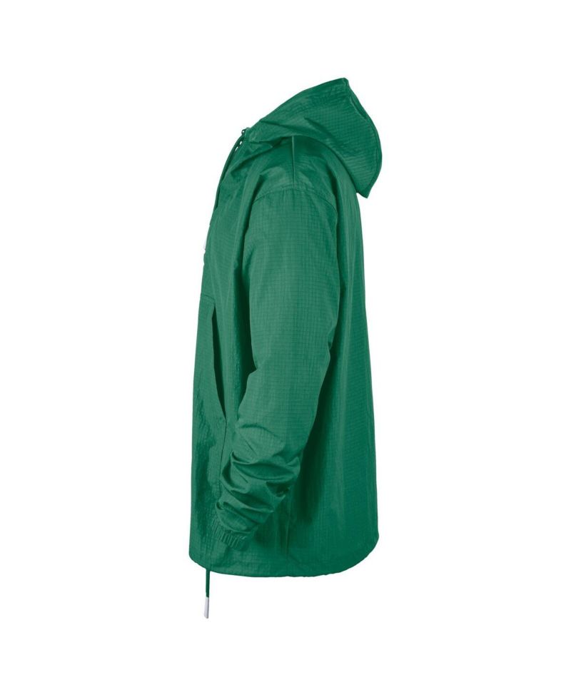 Men's Green Boston Celtics Courtside Premium Club Anorak Quarter-Zip Pullover Hoodie
