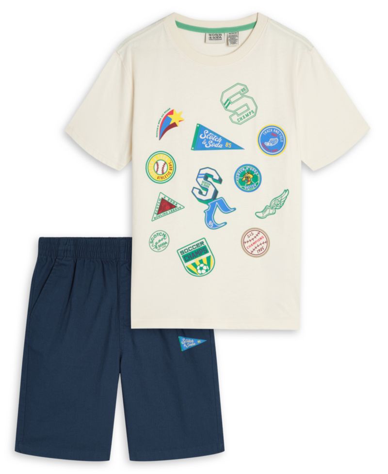 Boys' 8-16 Short-Sleeve T-Shirt and Shorts, 2-Piece Set