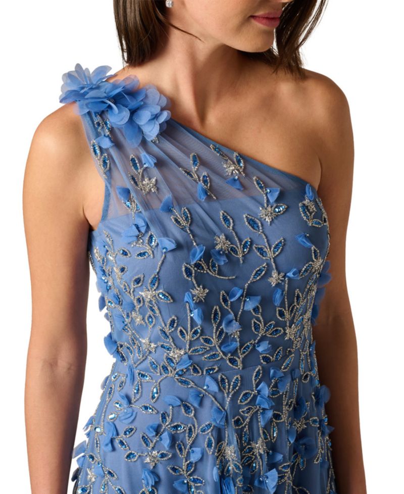 Women's One-Shoulder Beaded Dress