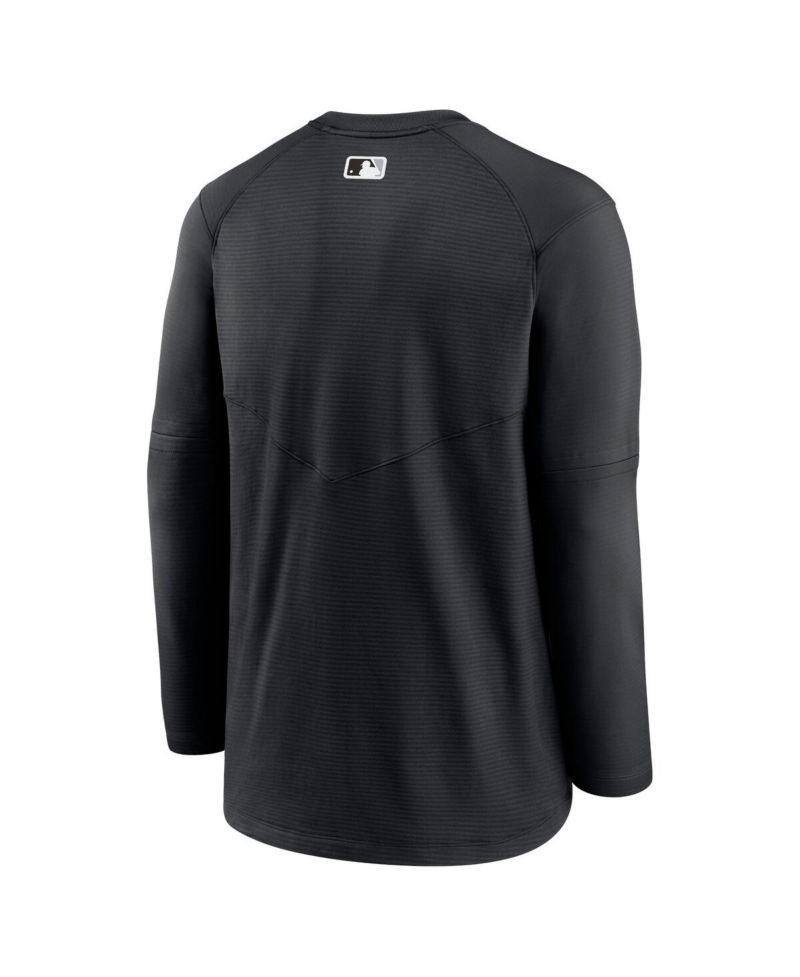Men's Black Chicago White Sox Authentic Collection Logo Performance Long Sleeve T-shirt