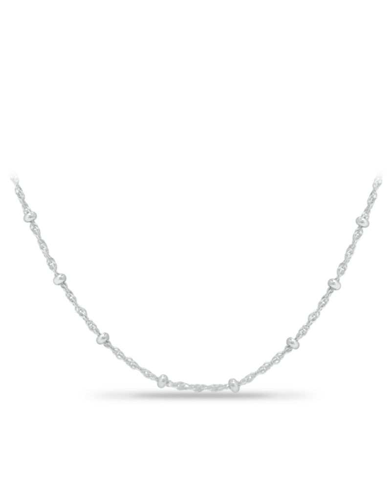 Small Beaded Singapore Chain Necklace and Anklet