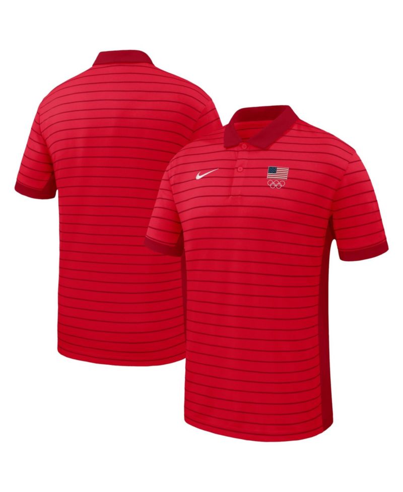Men's Red Team USA Victory Stripe Dri-FIT Polo Shirt