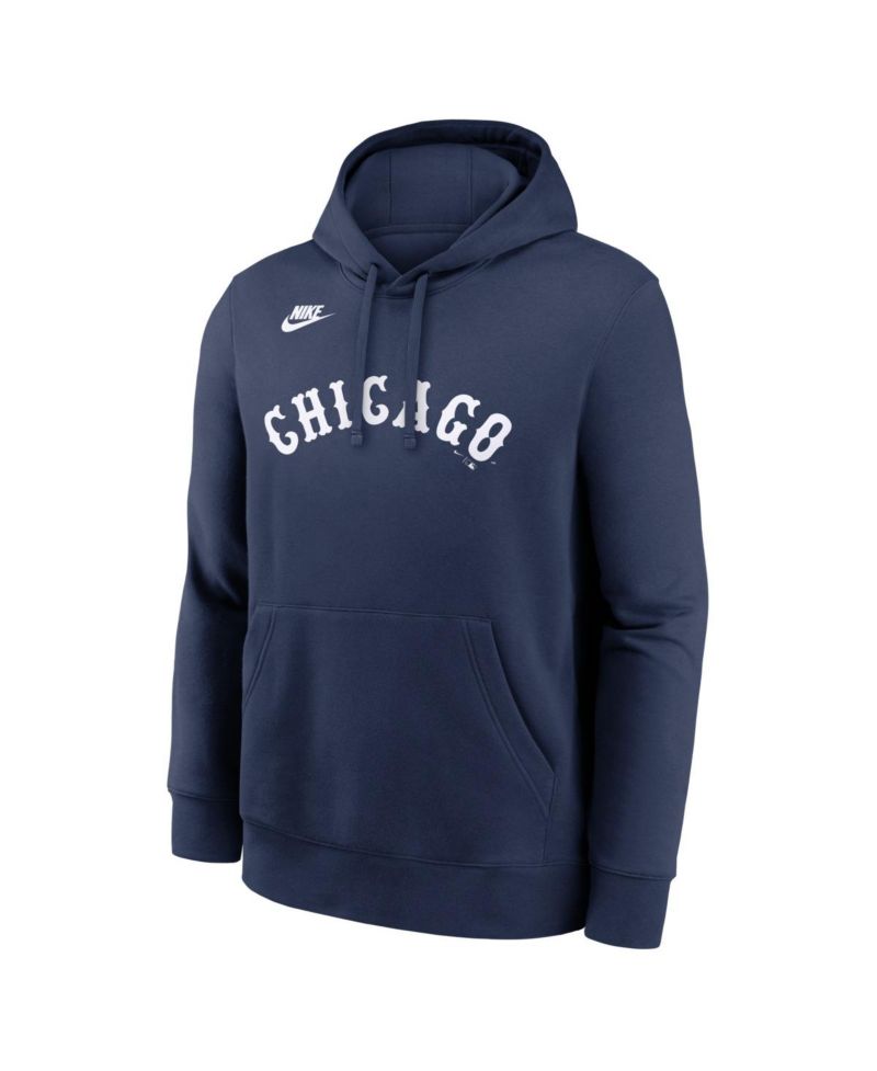 Men's Navy Chicago White Sox Cooperstown Collection Wordmark Club Hoodie