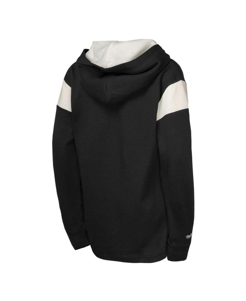 Big Boys and Girls Black Philadelphia Flyers Thermal Lightweight Pullover Hoodie