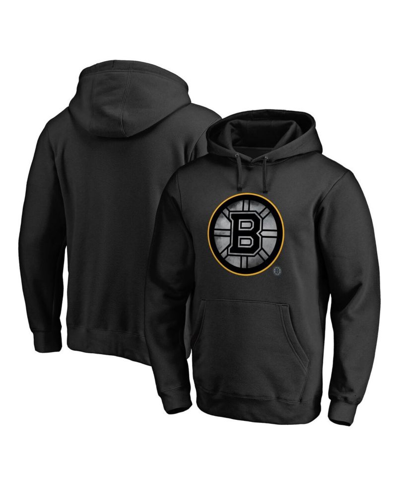 Men's Black Boston Bruins Core Smoke Pullover Hoodie