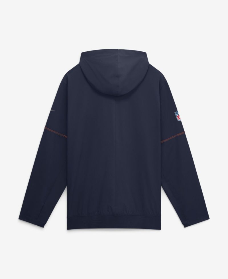 Men's Denver Broncos Sideline Anorak Half-Zip Hoodie