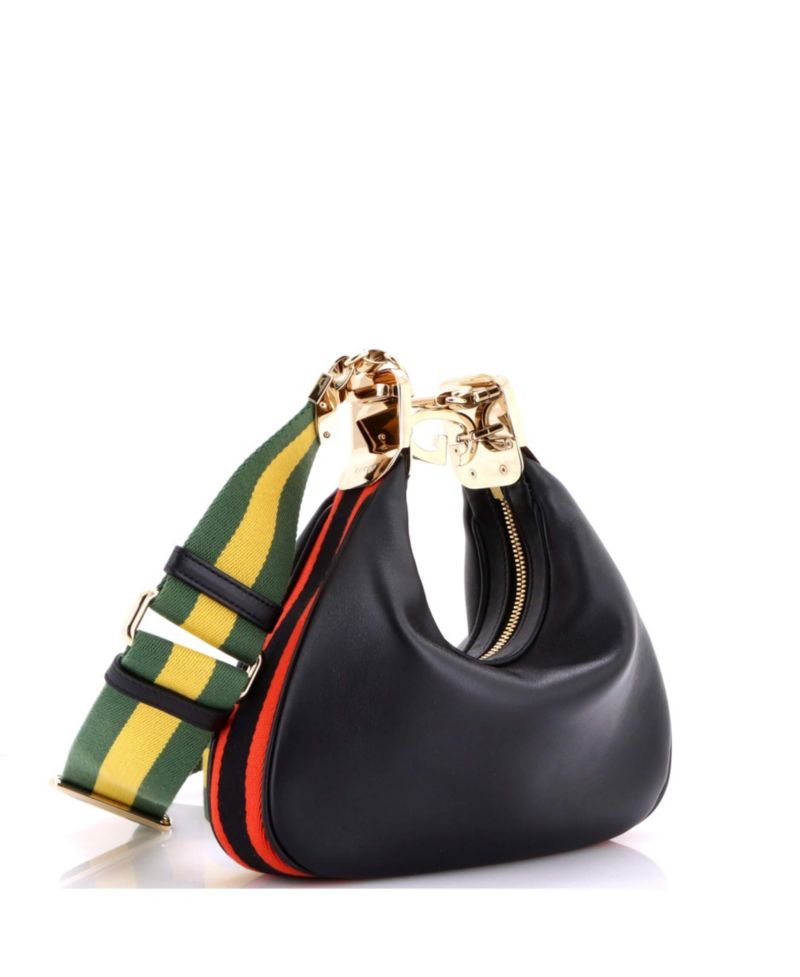 Small Attache Shoulder Bag Leather