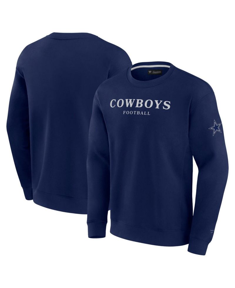 Men's and Women's Navy Dallas Cowboys Elements Unlimited Fleece Pullover Sweatshirt