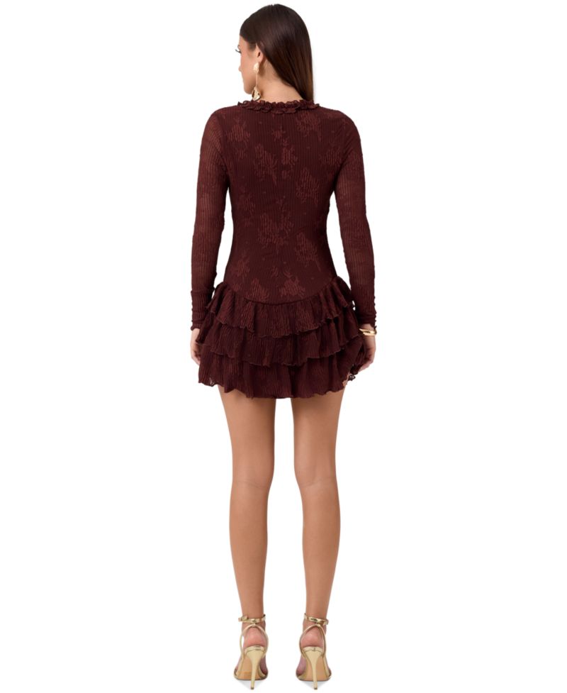 Women's Kitra Lace Long-Sleeve Mini Dress