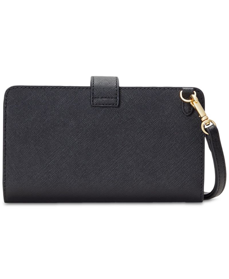 Crosshatch Leather Tech Wristlet