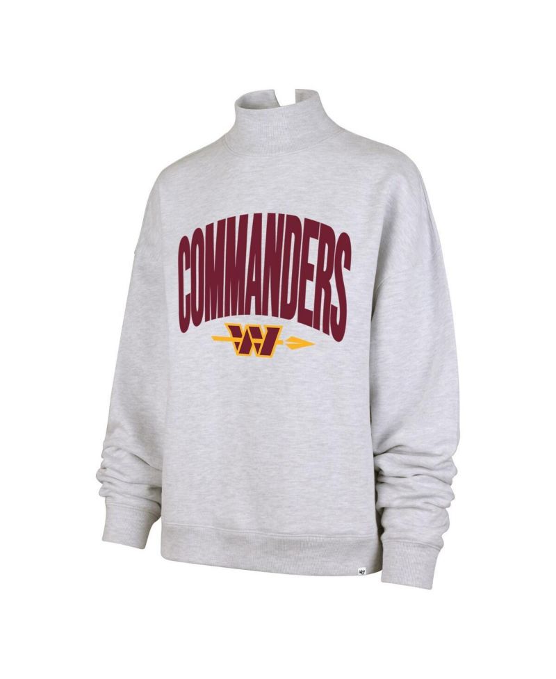 Women's Gray Washington Commanders Subtle Muse Mock Neck Sweatshirt