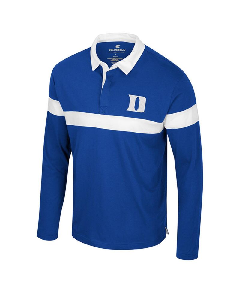 Men's Royal Duke Blue Devils Too Cool For School Long Sleeve Polo