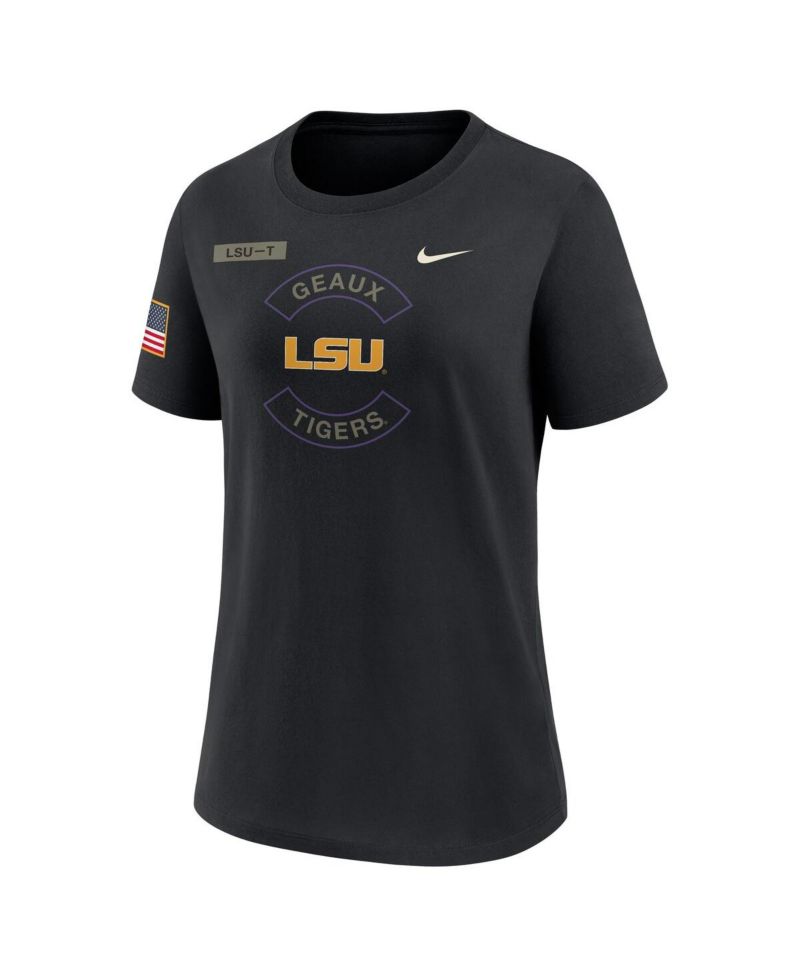 Women's Black LSU Tigers 2025 Military Appreciation Dri-FIT T-Shirt