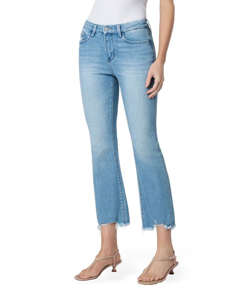 Women's High Rise Seamless Waistband Kick Flare Jeans