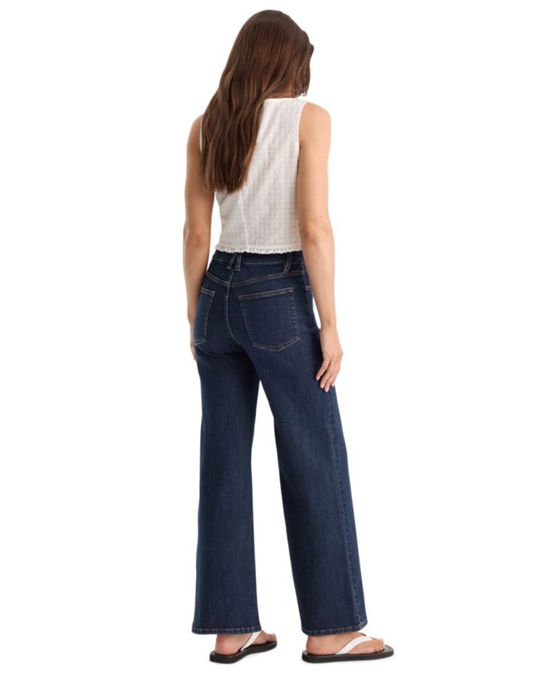 Women's Good Waist Palazzo Ankle High-Waisted Wide-Leg Jeans