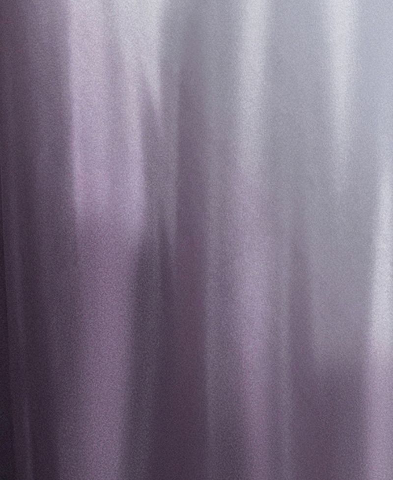 Petite Long Ombre Drape Charm Cowl Neck Satin Gown