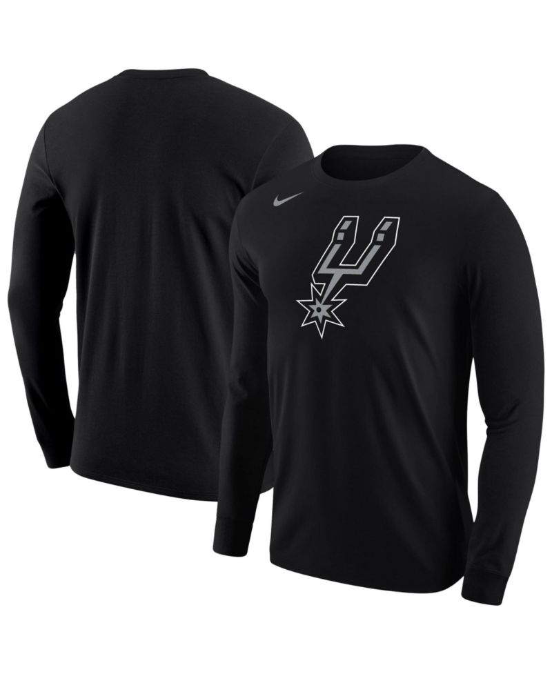 Men's Black San Antonio Spurs Logo Core Long Sleeve T-Shirt