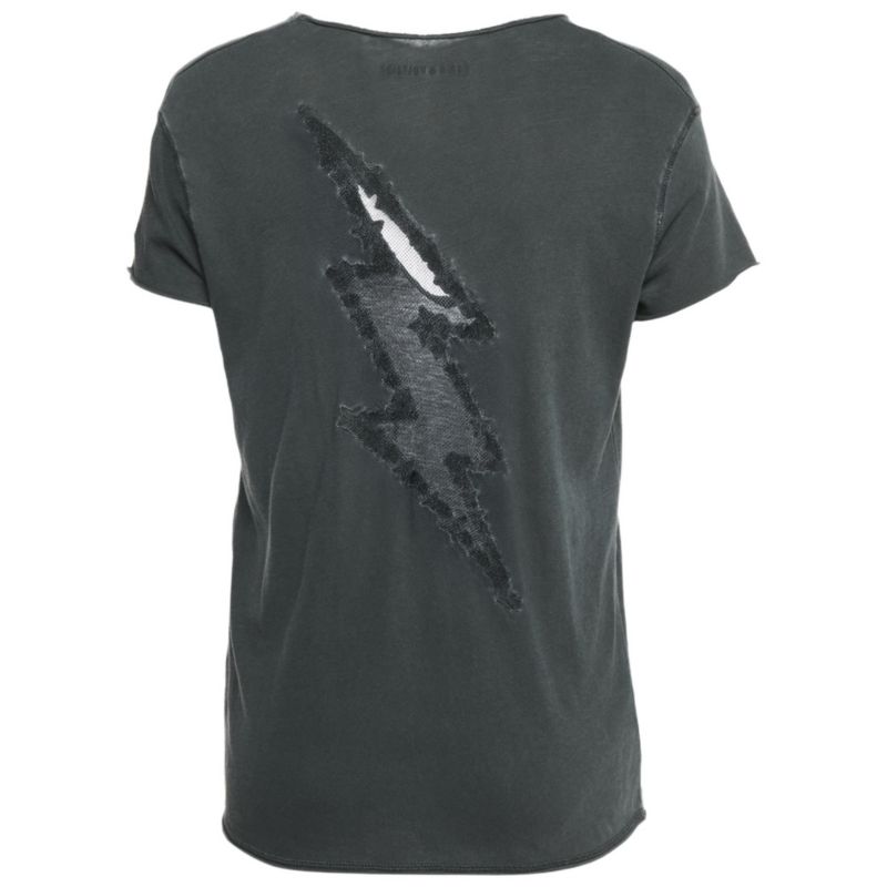 Women's Cotton Knit V-Neck Story Fishnet Top