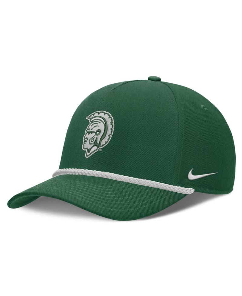 Men's and Women's Green Michigan State Spartans Rope Rise Adjustable Hat