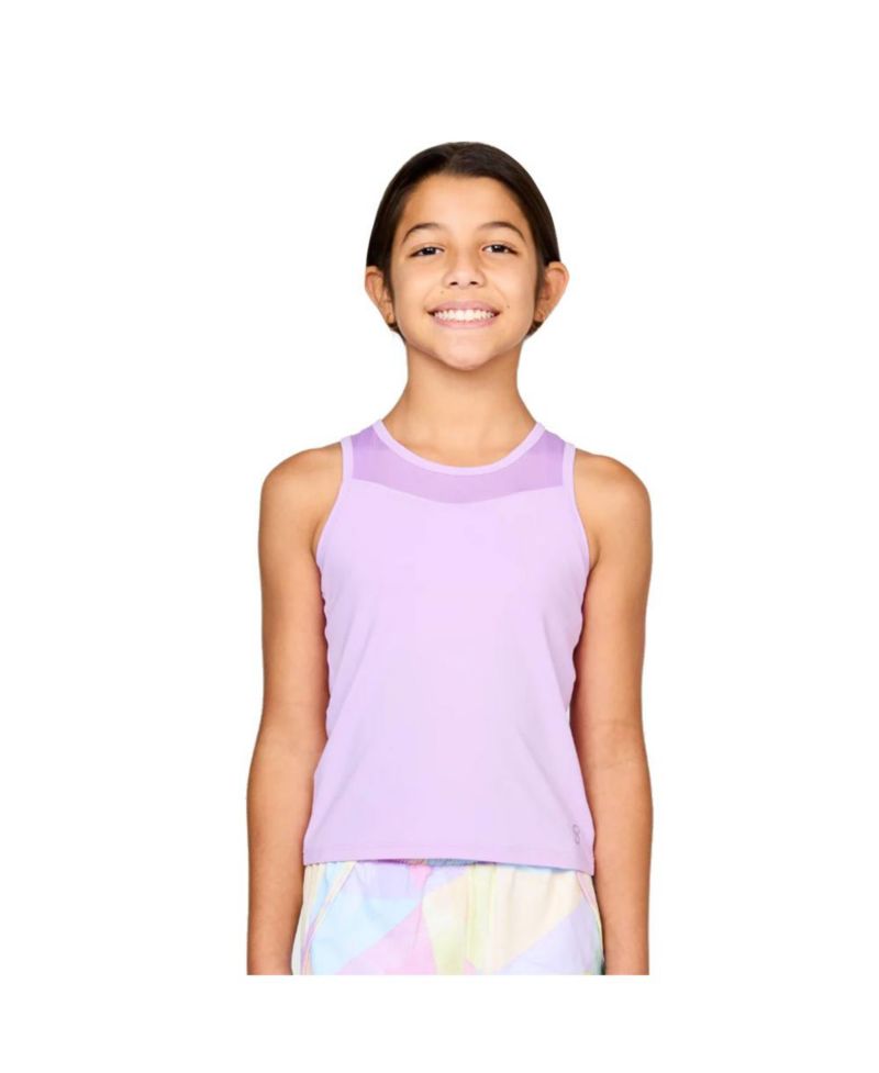 UV Racerback Girls Lavender Tennis Tank Top - Lavender / L