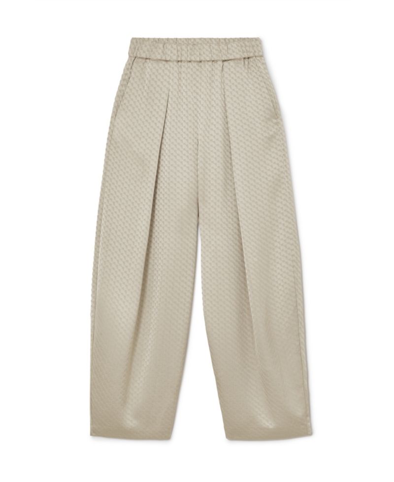 Petite Dia Jacquard Pleated Tapered Pants