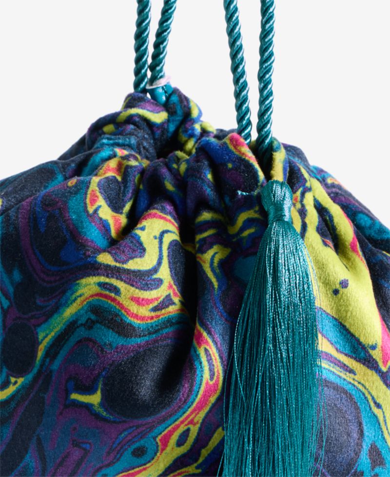 Velvet Drawstring Handbag