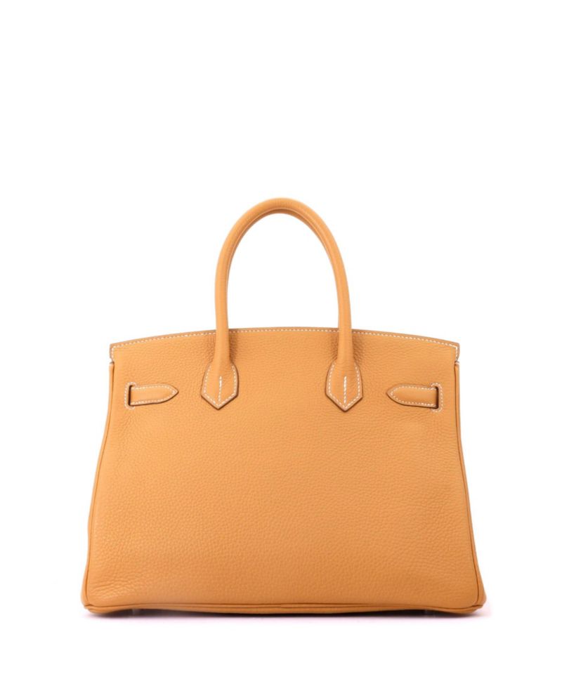 Birkin 30 Handbag Brown Clemence with Palladium Hardware