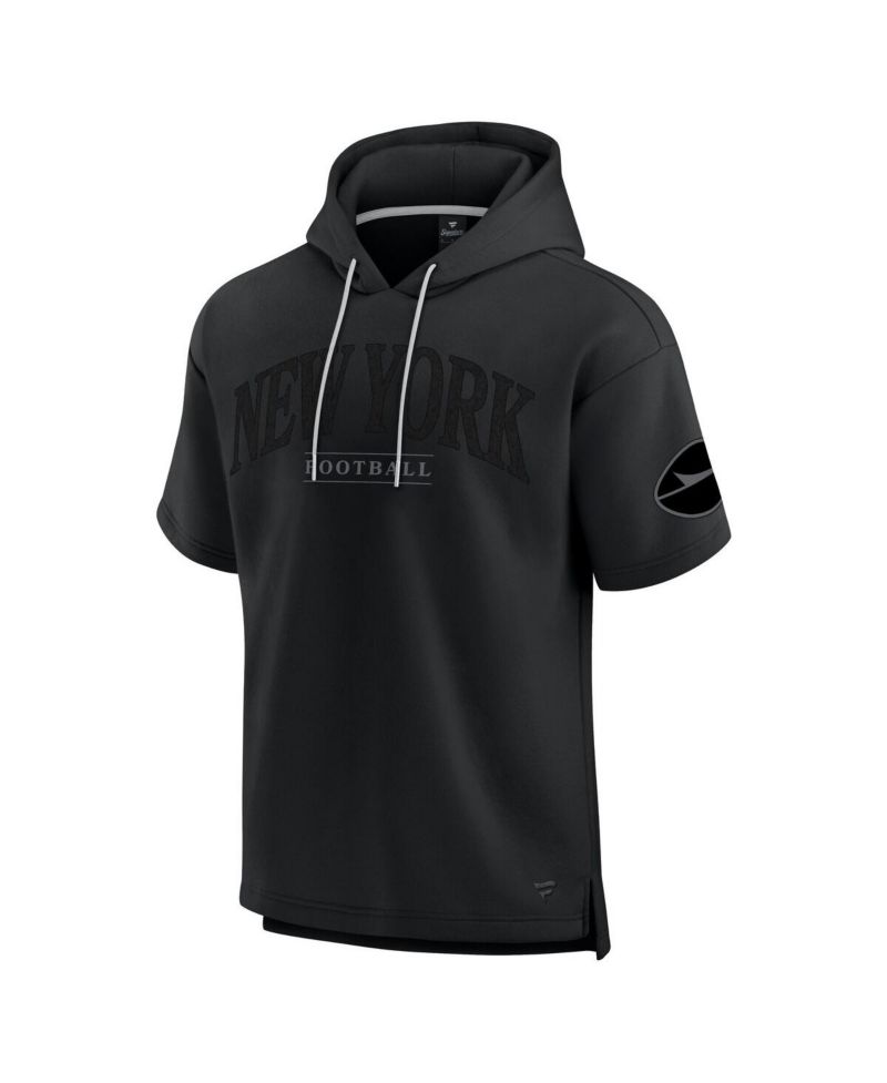 Men's and Women's Black New York Jets Elements Ready Short Sleeve Pullover Hoodie