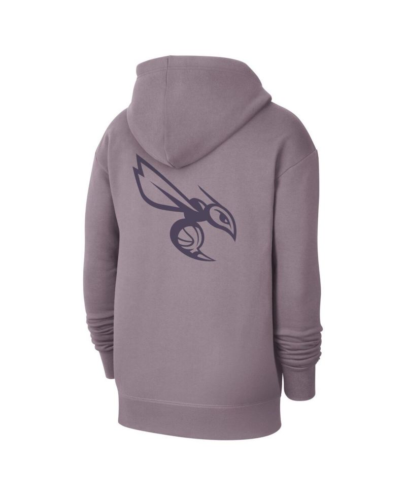 Men's Purple Charlotte Hornets Courtside Statement Edition Pullover Hoodie