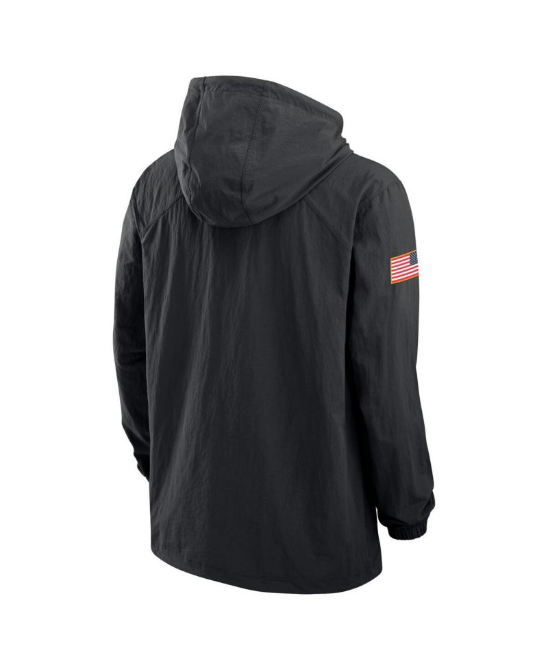 Men's Black LSU Tigers 2025 NCAA Military Appreciation Full-Snap Jacket