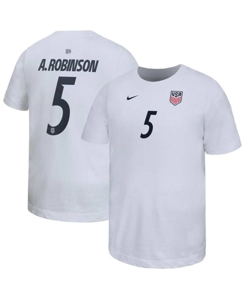 Big Boys and Girls Antonee Robinson White USMNT Home Player Name & Number T-Shirt