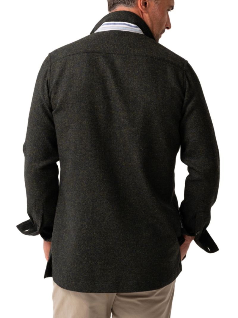 Men's Long Sleeve Wool Shirt-Jacket