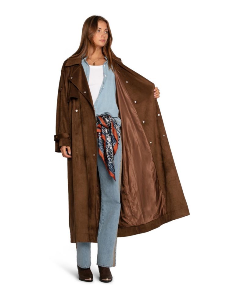 Women's Long Lost Lover Soft Maxi Trench