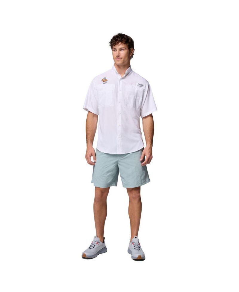Men's White Tennessee Volunteers Tamiami Omni-Shade Button-Down Shirt