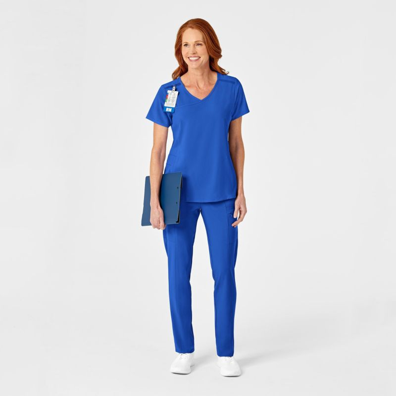 RENEW Women's Mock Wrap Scrub Top