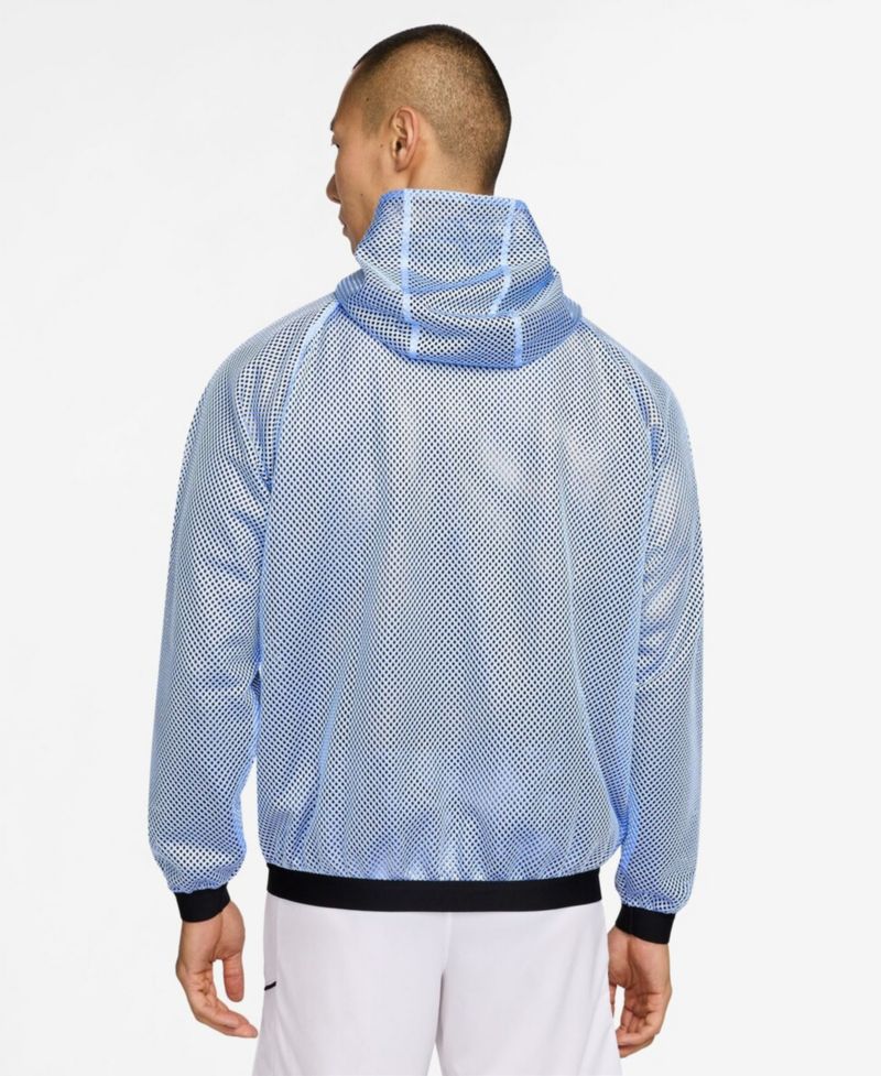 Men's Light Blue Uruguay National Team 2026 Anthem Mesh Dri-FIT Full-Zip Hooded Jacket