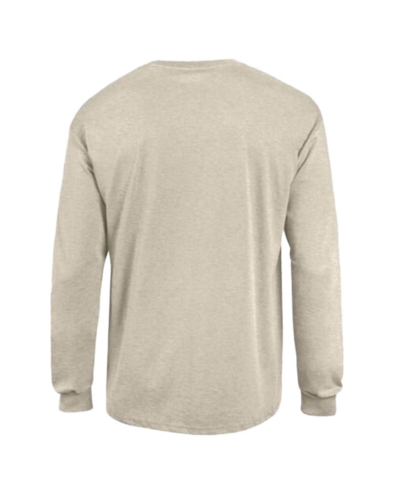 Men's Heather Oatmeal Miami Dolphins White Ink Jersey Long Sleeve T-Shirt