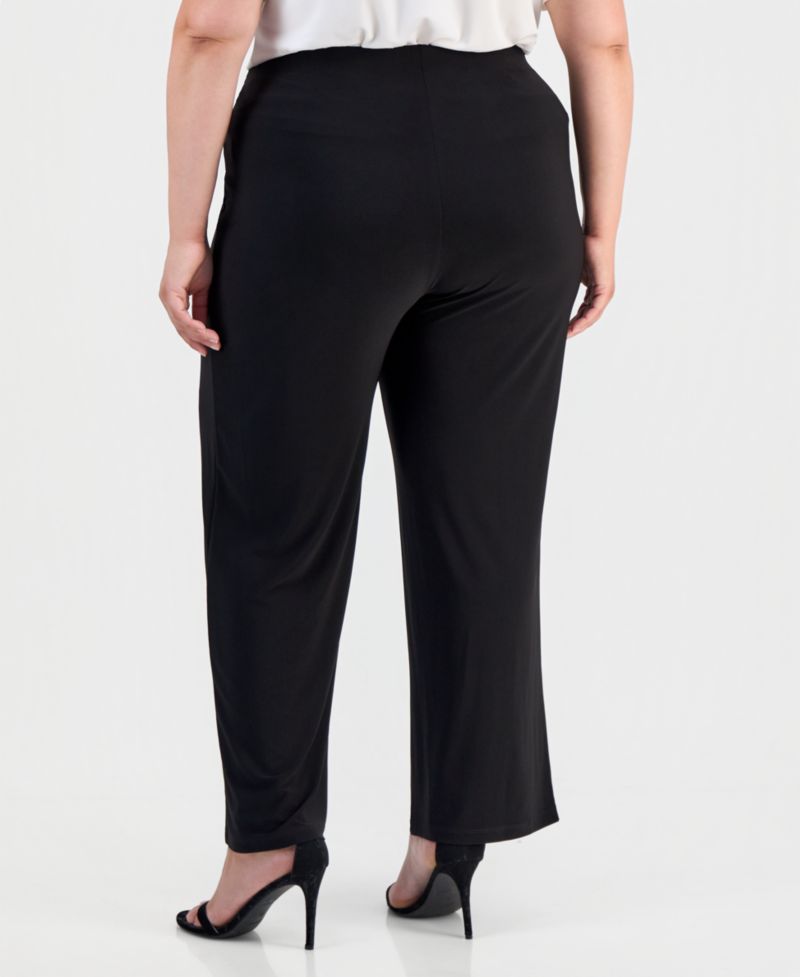 Plus Size Cropped Pull-On Pants