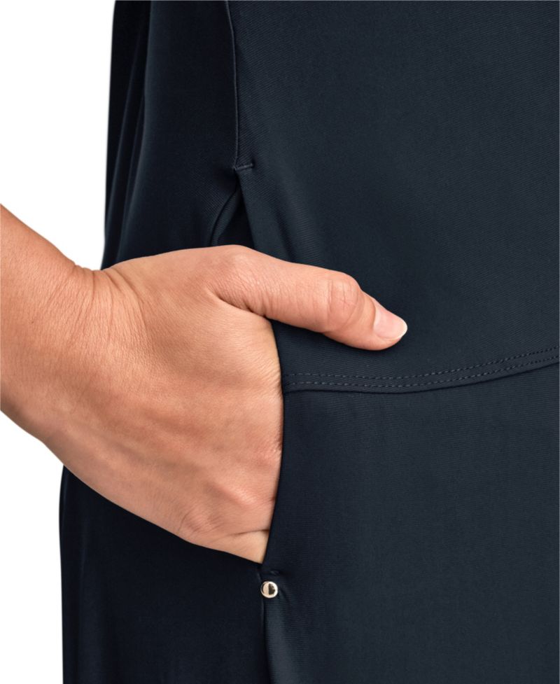 Women's 4-way Stretch Knit Elbow-Sleeve Polo Dress