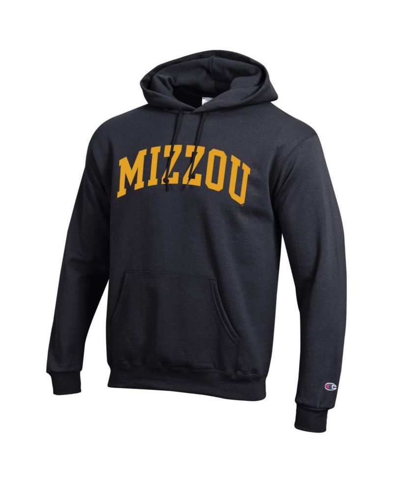 Men's Black Missouri Tigers Basic Arch Fleece Pullover Hoodie